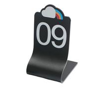 Números de mesa de acrílico, Soporte de números acrílico 2 caras Impresión en forma S Hot-Bend(Black,31-40)