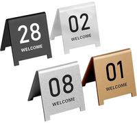 Números de mesa de carpa de acrílico, Letreros de acrílico doble cara for números mesa, paquete 5, multicolor, varios tamaños(White 6cm,41-45)