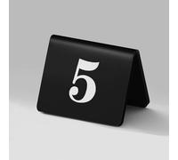 Números De Mesa De Doble Cara Signos, 1-25 1-50 1-100 Tarjeta De Números De Mesa De Acrílico De Restaurante, Letreros De Sobremesa Apilables, Para Bodas, Recepciones, Cafe, Bar(Black Frosted,1-25)