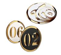 Números de mesa de restaurante del 1 al 100, etiqueta redonda de acrílico para casillero, etiquetas de números, placa de matrícula impermeable, perfecta para restaurante, cafetería, banquete, boda