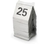 Números de mesa de tiendas de campaña de acero inoxidable números de mesa - Lo mejor for recepciones rústicas, banquetes, cafeterías, restaurantes, hotel (2"x1.6"x1.6") (Size : 1-25)