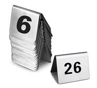 Números de mesa del 1 al 100 tarjetas de doble cara, estilo tienda de campaña para eventos y bodas, 5 x 4 x 3,5 cm, ideal para banquetes, fiestas y mesas