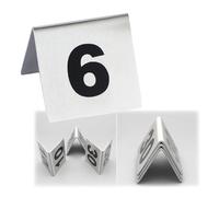 Números De Mesa Del 1 Al 25/50/100, Inoxidable Tarjetas Letreros De Doble Cara Para Tienda De Campaña, Resistente Impermeable, Números Son Brillantes Claros, No Es Fácil De Desvanecer(Black,1 to 50)