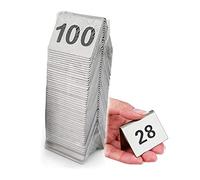 Números de Mesa Del 1 Al 50/100. Letreros Deo Inoxidable, Reutilizables, Resistentes Y Que No Se Decoloran Fácilmente. Tarjetas de Números de Mesa de Metal para Restaurantes, Banquetes, Cafés Y Bodas.