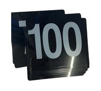 Números de Mesa Double Side Plastic Table Numbers Black Square Seat Cards Wedding Party Event Restaurant Bar Accessories Cafe Utensil(51-100)