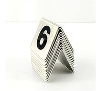 Números de mesa, Letrero de acero inoxidable con números mesa, doble cara, 5 x cm, varios tamaños(31-40)