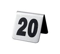 Números de mesa, Letrero de número mesa estilo carpa acero inoxidable, negro metálico, 5 x cm, 2 pulgadas, varios juegos(31-40)