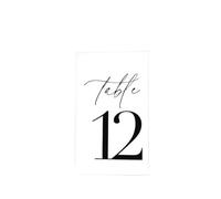 Números de Mesa Modern Table Numbers Wedding One side Gold Mirror Signs Decor Reception Signage(WHITE,NO.11-20(12x18cm))