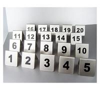 Números de mesa, Número de mesa acero inoxidable estilo tienda campaña, 5 x cm, 2 pulgadas(31-40)