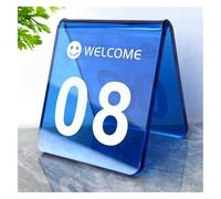 Números de mesa, Números de mesa acrílicos estilo carpa, 5 mm grosor, 2,8 x 3,1 pulgadas, multicolor(31-40)