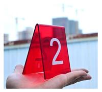 Números de mesa, Números de mesa, acrílicos rojos, 3,1 x 2,4,5 pulgadas(31-40)