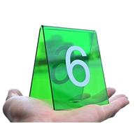 Números de mesa, Números de mesa acrílicos verdes (paquete 10), 3,1 x 2,4,5 pulgadas(Grün,31-40)