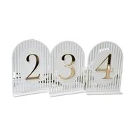 Números de Mesa Números de mesa con arco dorado for boda, decoración moderna for eventos y fiestas, señales espejo 3D únicas(Color 4,Table 1-15)