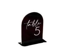 Números de Mesa Números de mesa forma arqueada que se casan con decoración recepción fiesta soportes(Black Arch Back,Table 1-15)