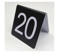 Números de mesa, Números de mesa plástico ABS doble cara, cóncavos hacia abajo, paquete 2,9 pulgadas(Black,31-40)