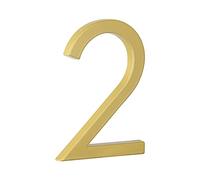 Números de metal para puerta de casa, 1 pieza de 125 mm, número de casa flotante de 5 pulgadas, aleación de zinc dorado, número y letra para buzón, placa de dirección para exteriores, número 0-9
