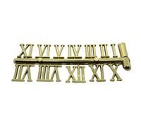 Números de plástico autoadhesivos, números romanos y arábigos para pegar en la pared o hacer relojes (números romanos dorados de 22 mm de altura)