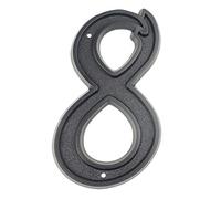 números de puerta, 1 número de casa grande 139 mm, 5, pulgadas, plástico ABS negro, for puerta, buzón, dirección, exterior, #0-9(8)