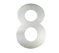 Números De Puerta Apartamento 5 Pulgadas, Acero Inoxidable 304, 12,7 Cm, Número Casa Exterior Moderno Flotante, 1 Ud(Silver No. 8)