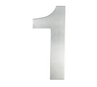 Números De Puerta Apartamento 5 Pulgadas, Acero Inoxidable 304, 12,7 Cm, Número Casa Exterior Moderno Flotante, 1 Ud(Silver No.1)