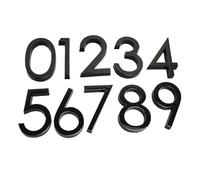 números de puerta, Pegatina autoadhesiva de 58 mm for número puerta, color negro brillante, for apartamento, hotel, oficina, habitación, dirección, placa(5)