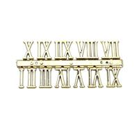 Números de reloj digital de bricolaje, kit de números de reloj de plástico, números romanos, para reloj de pared (números dorados y romanos)