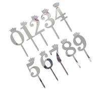 Números del 0 al 9 para Adorno de Tarta - Elementos Decorativos para de Cupcakes | Decoración de Tarta con Números 0-9 - para Cumpleaños, Bodas, Reuniones Familiares, Jubilación, Niños y