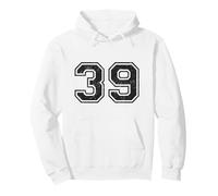 Números Deportivos Vintage 39 Treinta y Nueve Sudadera con Capucha