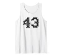 Números Deportivos Vintage 43 Cuarenta y Tres Camiseta sin Mangas