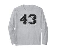 Números Deportivos Vintage 43 Cuarenta y Tres Manga Larga