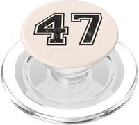 Números Deportivos Vintage 47 Cuarenta y Siete PopSockets PopGrip para MagSafe