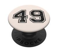 Números Deportivos Vintage 49 Cuarenta y Nueve PopSockets PopGrip Adhesivo
