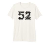 Números Deportivos Vintage 52 Cincuenta y Dos Camiseta Premium
