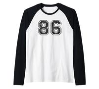 Números Deportivos Vintage 86 Ochenta y Seis Camiseta Manga Raglan