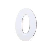 Números digitales for puertas con letras del alfabeto, 1 unidad, 10 x cm, madera roja, artesanía, de pie, for bodas, decoración hogar, números ingleses 0 al 9, pared personalizada(White 0)