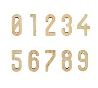 Números digitales for puertas con letras del alfabeto, 1 unidad de madera, 8 cm/3,14 pulgadas, decoración for pared/puerta, letreros for hoteles o dormitorios(W7)