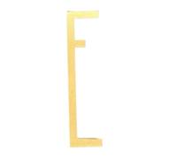 Números digitales for puertas con letras del alfabeto, letrero autoadhesivo de cobre número casa, decoración pared for habitaciones hotel o hogar, números metálicos, 1 unidad(Letter E)