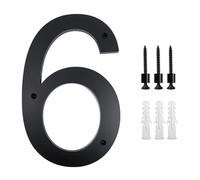 Números Flotantes Casa 30 Cm (12 Pulgadas) Con Tornillos, Número Puerta Moderno Acrílico, Número Dirección Buzón Negro, Cartel Decorativo Exterior Para Apartamento, Jardín, Oficina(6)