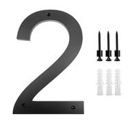 Números Flotantes Casa 30 Cm (12 Pulgadas) Con Tornillos, Número Puerta Moderno Acrílico, Número Dirección Buzón Negro, Cartel Decorativo Exterior Para Apartamento, Jardín, Oficina(2)