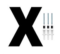 Números flotantes casa 8 pulgadas, números y letras modernos acrílico, letrero dirección buzón negro 20 cm con tornillos, para decoración pared apartamento, hotel, oficina, café, patio(X)