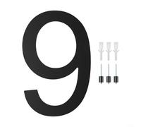 Números flotantes modernos de 8 pulgadas para casa, resistentes a la intemperie, diseño negro para una visibilidad clara de las direcciones de casa y garaje (9)