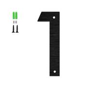 Números Flotantes Para Casa 3/4/5/6 Pulgadas Con Tornillos, Número Puerta Metal Moderno Acero Inoxidable, Números Negros Para Buzón, Letras Dirección, Para Decoración Pared Apartamento(1,4In)