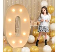 Números LED gigantes iluminados de 120cm-4ft número 0, letrero de marquesina de mosaico iluminado, lámparas de números LED para el día de San Valentín, cumpleaños, Navidad, Año Nuevo