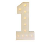 Números LED iluminados, número grande de 100 cm con bombillas, número luminoso 0 1 2 3 4 5 6 7 8 9, con caja de batería, 2000-3000K, para graduaciones, bodas (1)
