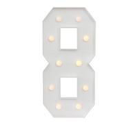 Números LED iluminados, número grande de 100 cm con bombillas, número luminoso 0 1 2 3 4 5 6 7 8 9, con caja de batería, 2000-3000K, para graduaciones, bodas (8)