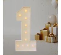 Números luminosos gigantes con figuras luminosas, LED, número de cumpleaños, luces decorativas, 2000 - 3000 K, letras luminosas, para graduación, boda, fiesta de cumpleaños (1)