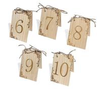 Números Mesa Boda 5 Pcs Wooden Wedding Table Number Set,Reusable Seating Chart Card For Events Decoration(Numbers (6-10)-5 pcs)