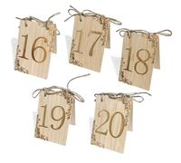 Números Mesa Boda 5 Pcs Wooden Wedding Table Number Set,Reusable Seating Chart Card For Events Decoration(Numbers(16-20)-5 pcs)