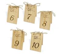 Números Mesa Boda 5 Pcs Wooden Wedding Table Number Set,Reusable Seating Chart Card For Events Or Catering Decoration(Numbers 6-10)