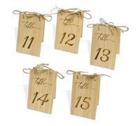 Números Mesa Boda 5 Pcs Wooden Wedding Table Number Set,Reusable Seating Chart Card For Events Or Catering Decoration(Numbers 11-15)